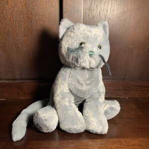 GANZ Webkinz Charcoal Cat Gray Long Tail Plush Stuffed Animal Toy No Code HM152